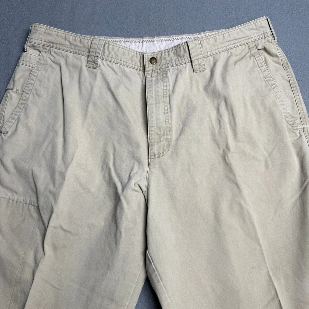 Columbia Mens Tan Khaki Cotton Canvas Cargo Utility Pants 40x32 AM 8255